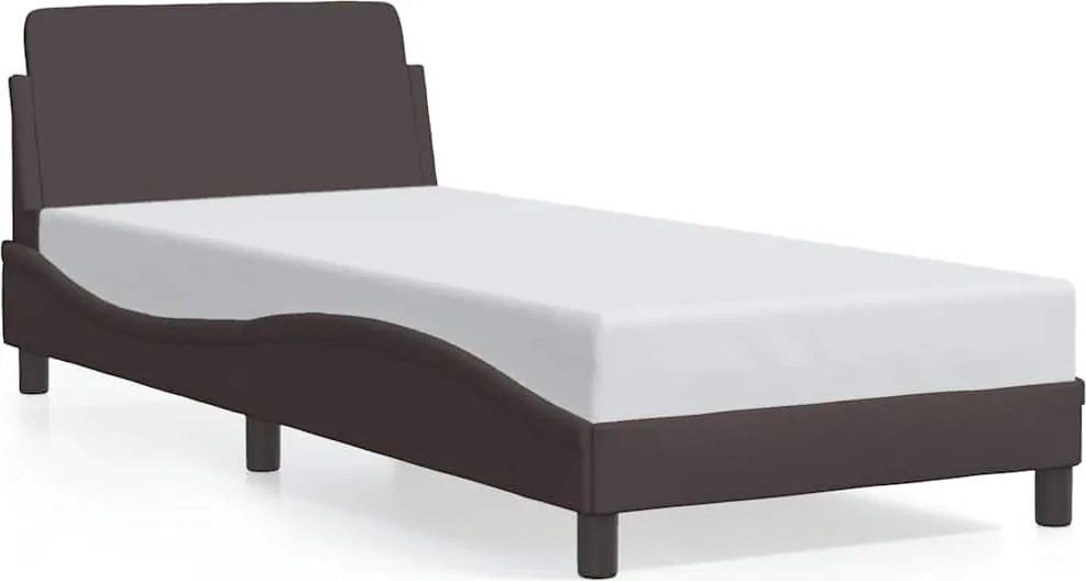 vidaXL Cadru de pat, Dover, maro închis, 80x200 cm, textil