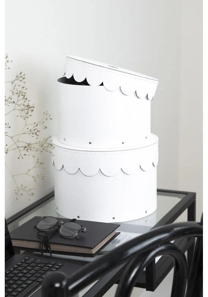Cutii de depozitare 2 buc. din carton cu capac Wilma – Bigso Box of Sweden