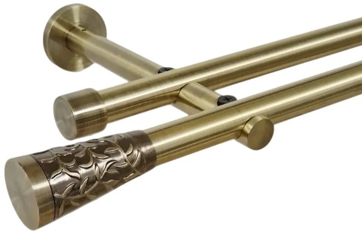 Galerie metal dubla PICIOR UNIVERSAL FARA INELE - SEVILLA19/19 - aur antic (Alege marime: 280 cm)