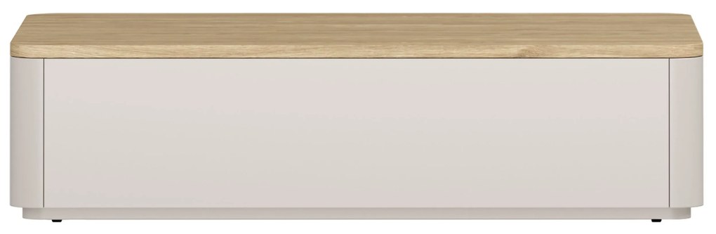 Masă de cafea Amilio 100 cm cu sertare - cașmir / stejar uleiat