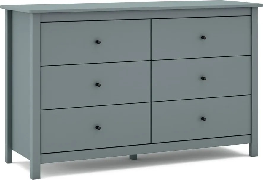 Comodă verde prăfuit din lemn de pin 130x80x45 cm Misti – Marckeric