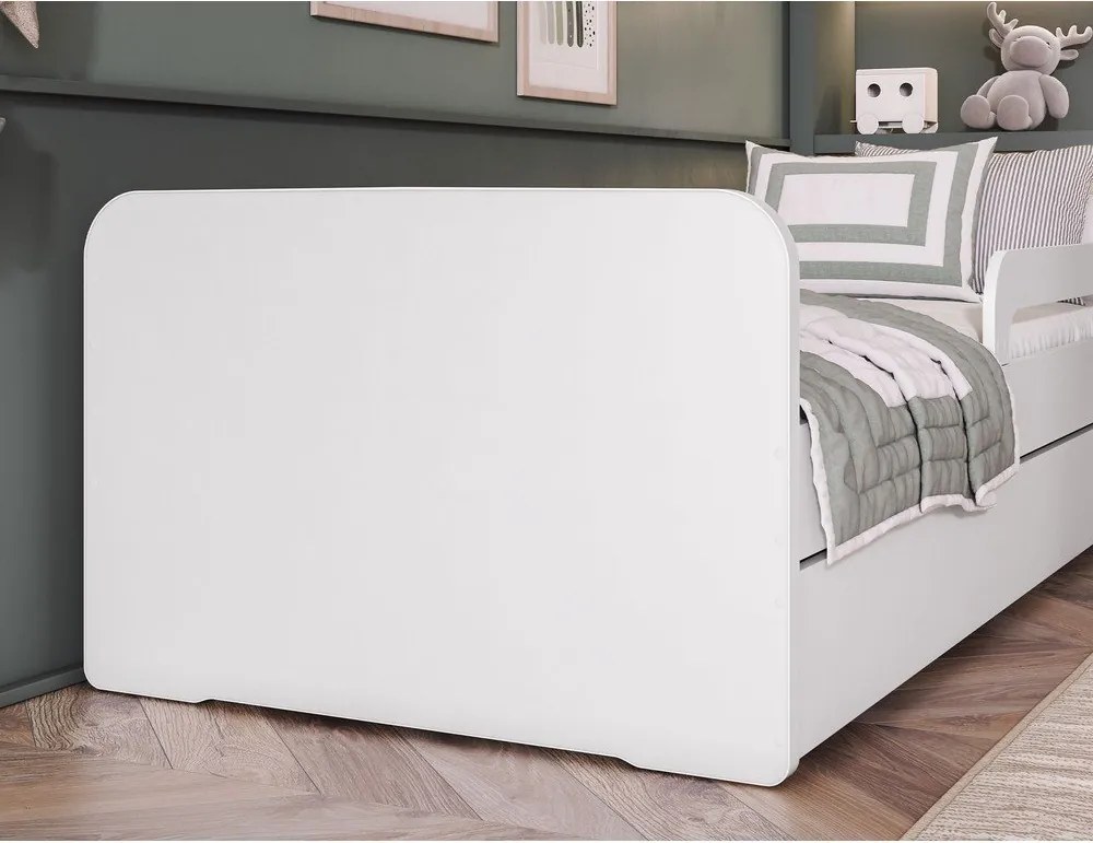 Pat pentru copii alb cu saltea/cu somieră 80x200 cm Duuli – ELTAP