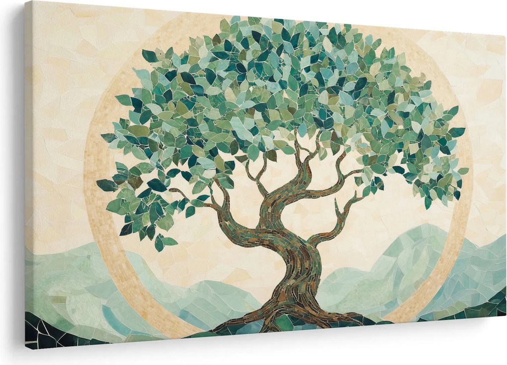 Tablou – Mozaic elegant cu arbore (90x60 cm)
