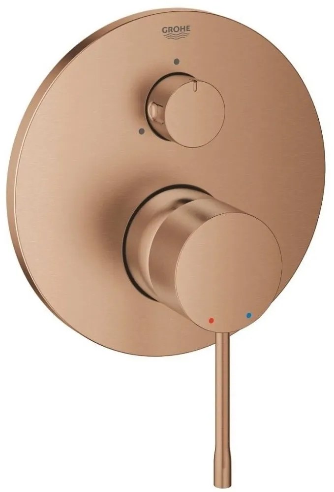 Grohe Essence Baterie cada dus monocomanda incastrata, 3 iesiri, cupru mat (brushed warm sunset)