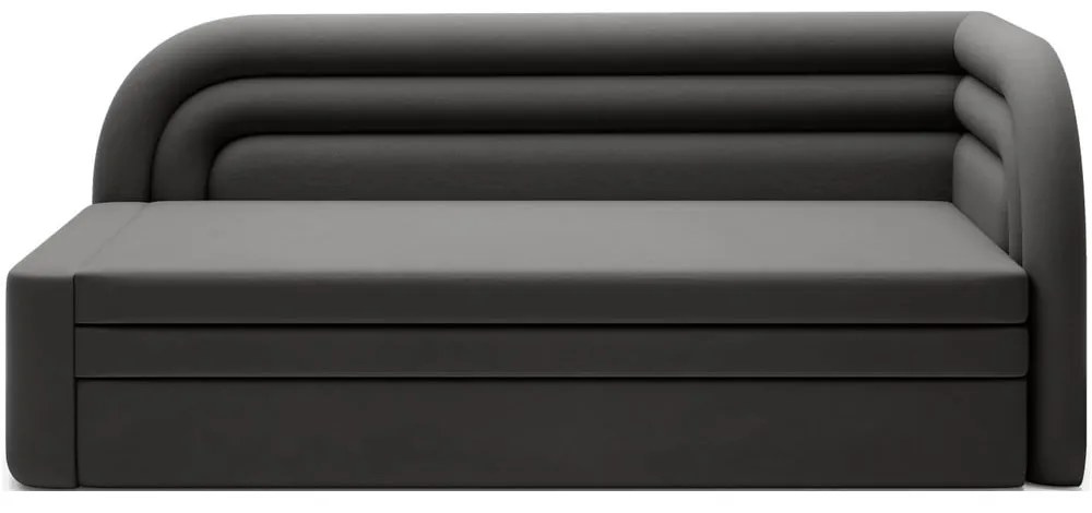 Canapea taupe extensibilă/cu spațiu de depozitare cu tapițerie din catifea cu colț pe partea dreaptă 223 cm Fabillo – ELTAP