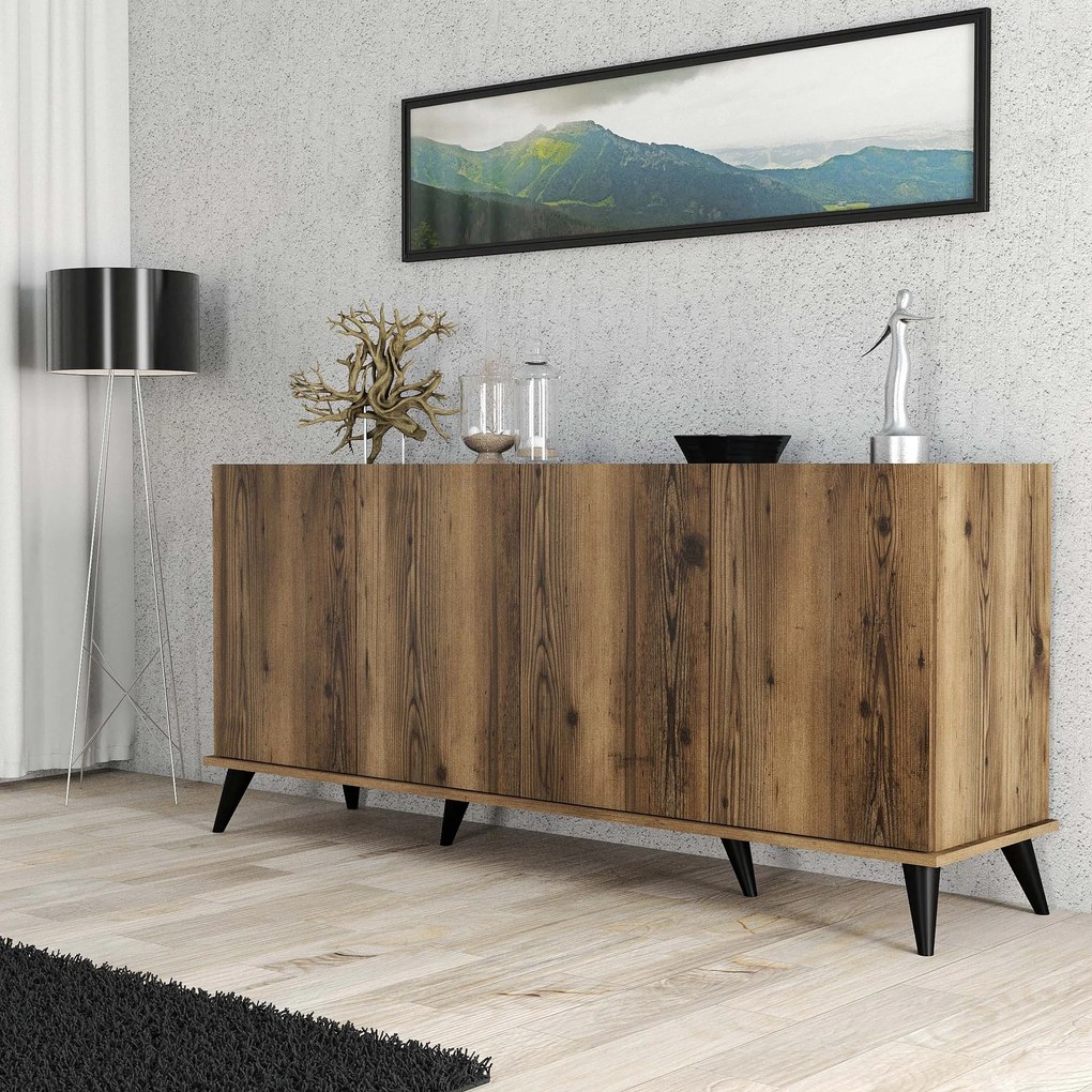 Dulap Emir (Nuc + Marmură neagră). Promo -10%. 1072366