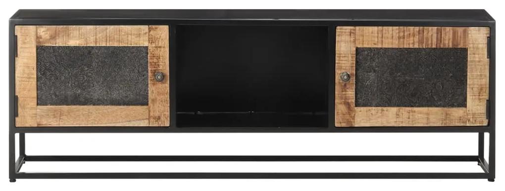 Comoda TV, 120 x 30 x 40 cm, lemn de mango nefinisat