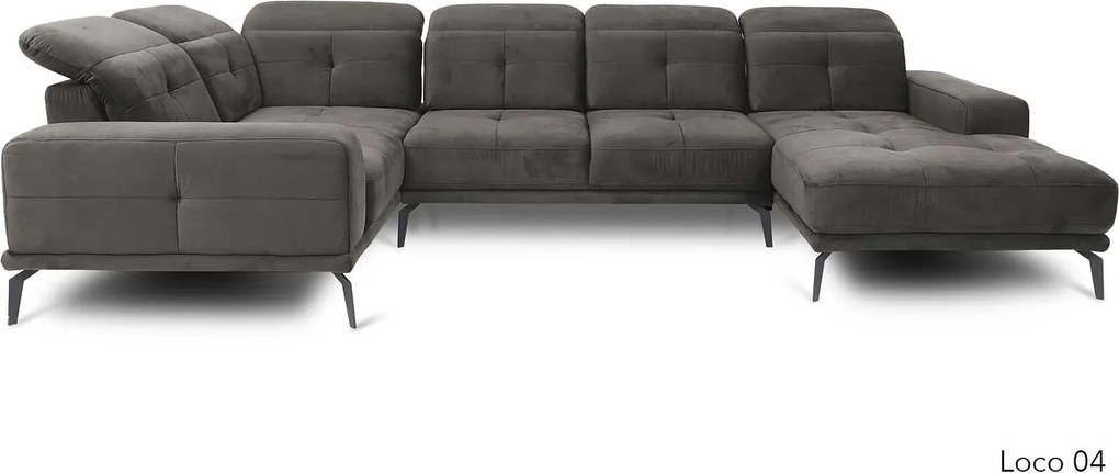 Colțar lemn masiv Formă U Nevada 350x201cm Personalizabil
