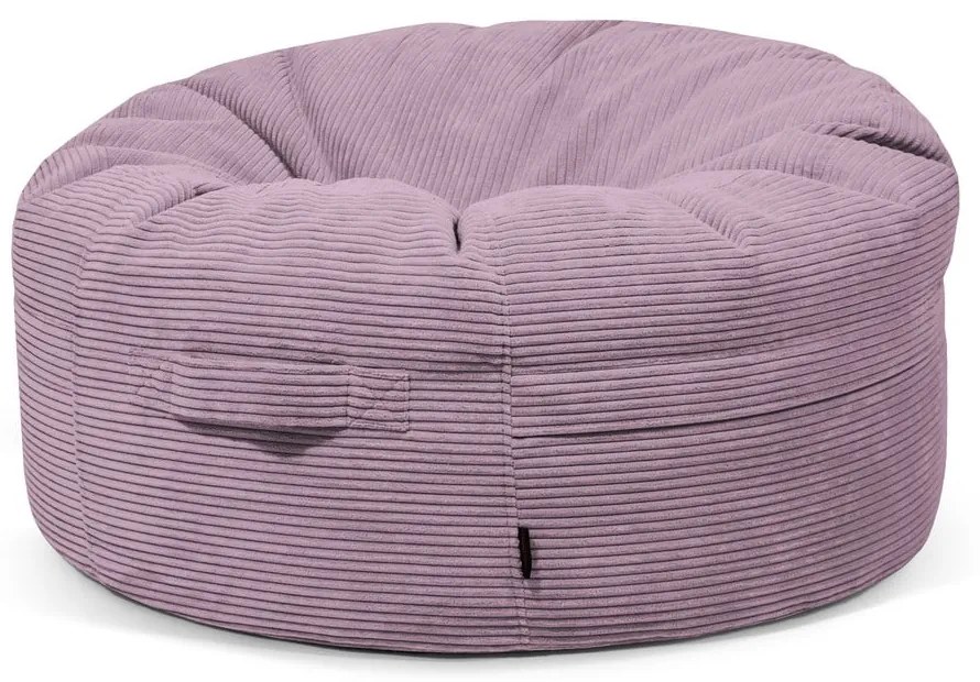 Fotoliu bean bag mov cu tapițerie din catifea reiată Roll 105 – SLOWDOWN