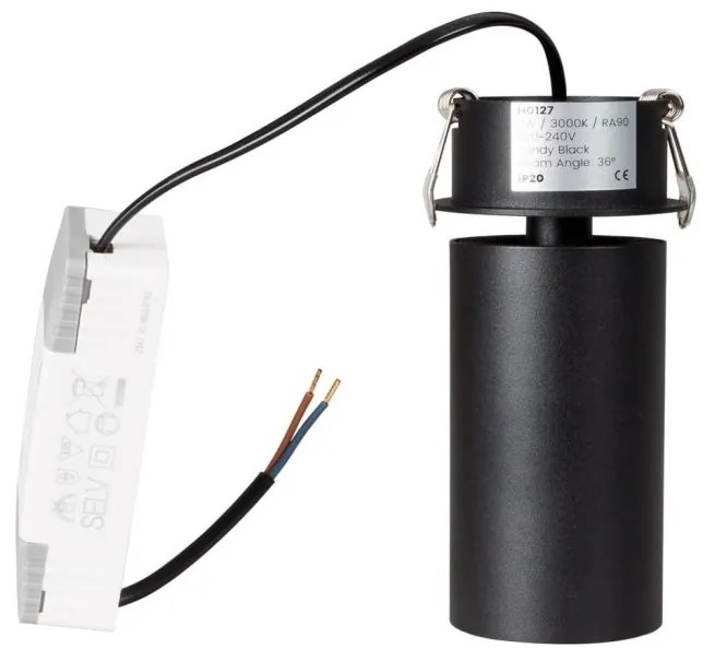 Spot LED incastrabil Halo D negru