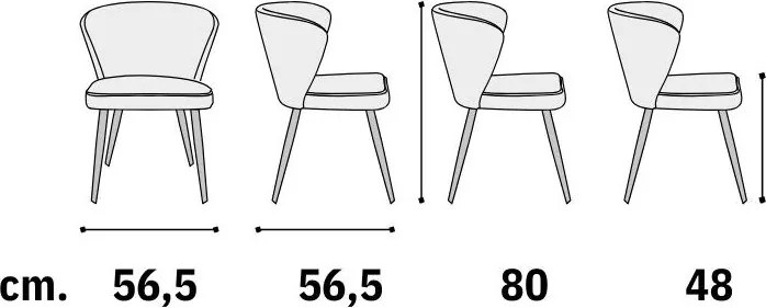 SET 2 Scaune Cielo, structura metalica, catifea Reiata - STANDARD - NEGRU - BEJ - CATIFEA REIAT