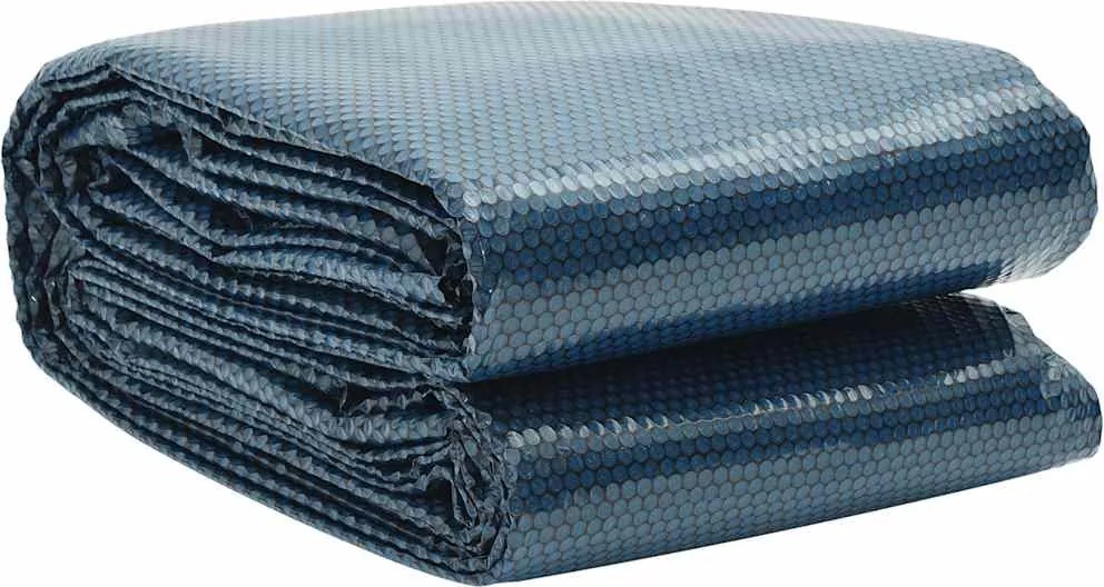 vidaXL Folie solară plutitoare piscină, negru/albastru, 800x500 cm, PE