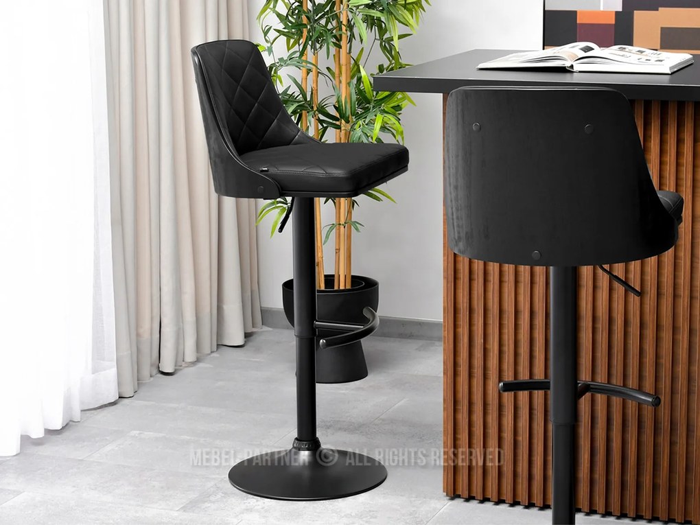 Scaun Haire (lemn negru + negru). 1110584