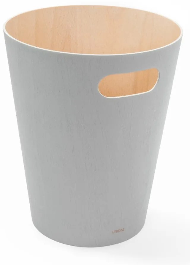 Coș de gunoi gri deschis pentru birou 7,5 l Woodrow – Umbra