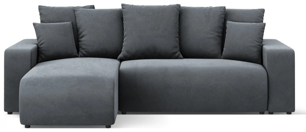 Coltar extensibil Jini cu 4 locuri, colt reversibil si tapiterie din catifea