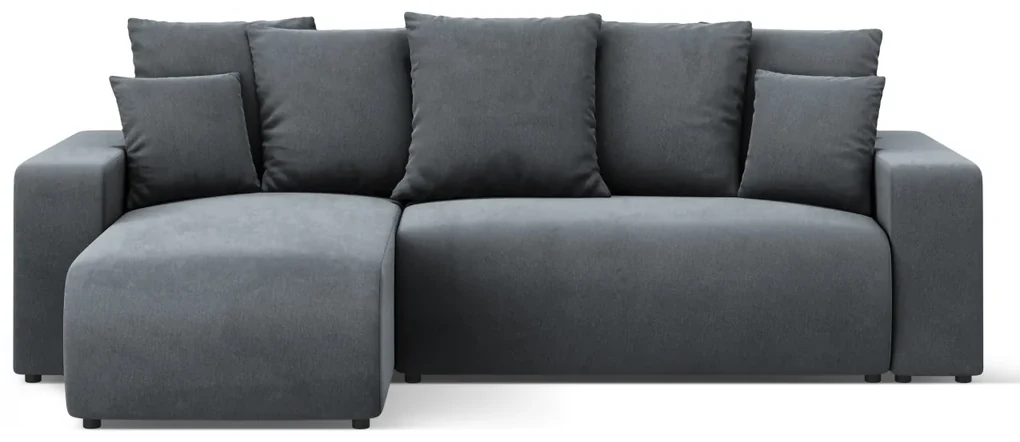 Coltar extensibil Jini cu 4 locuri, colt reversibil si tapiterie din catifea