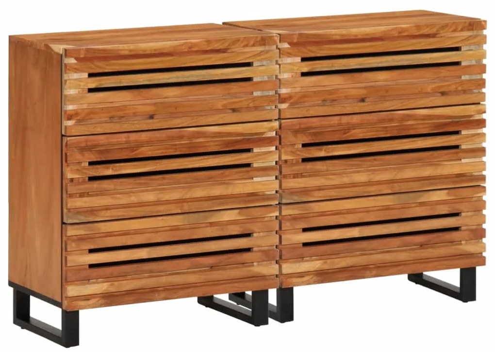 vidaXL Dulapuri, 2 buc., 60x34x75 cm, lemn masiv de acacia