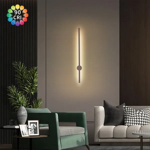 BRILAGI AURA - Aplică LED de exterior pentru perete, 12W/230V, 3000K, IP54, 65 cm, maro, CRI 90