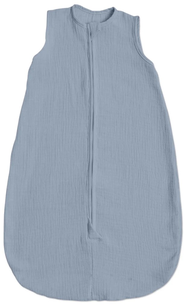 Sac de dormit de vara pentru copii din muselina dubla 0-6 luni Kidizi jeans  bumbac 100%, 0.3 tog