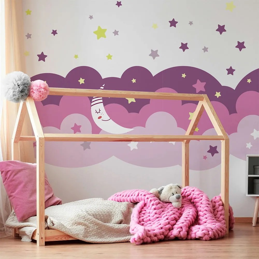 Autocolant Ambiance Scandinavian Clouds Starry Sky