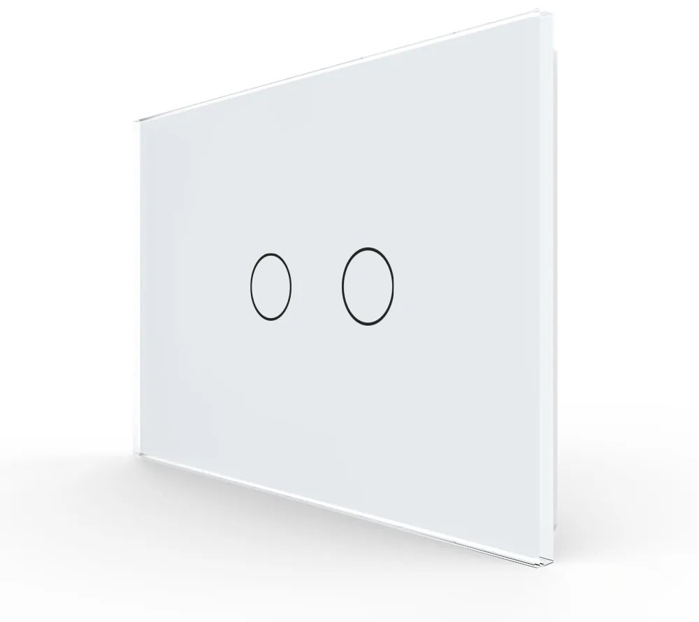 Panou Intrerupator Dublu cu Touch LIVOLO Din Sticla, Standard Italian