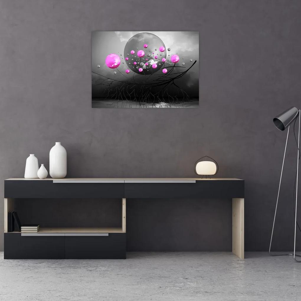 Tablou cu bile roz  (70x50 cm), în 40 de alte dimensiuni noi