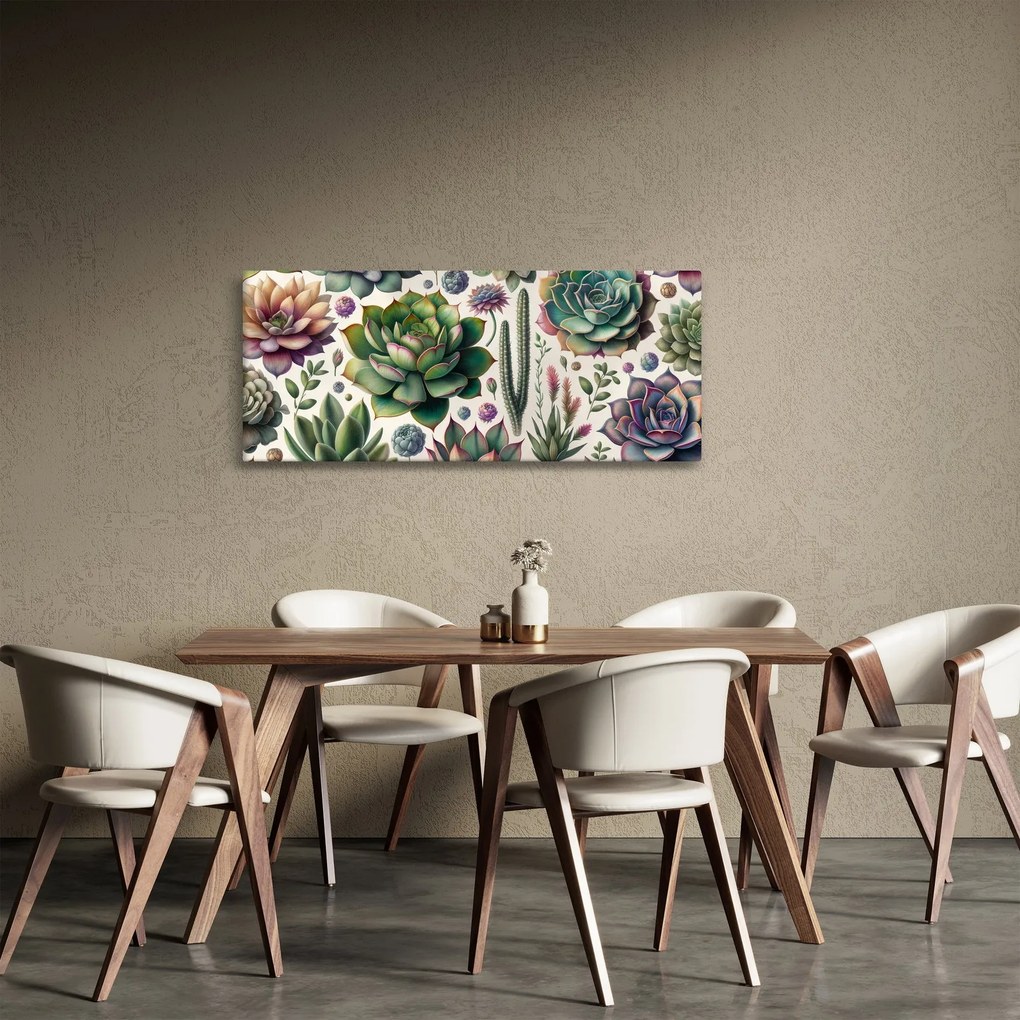 Tablou - Plante suculente (120x50 cm)