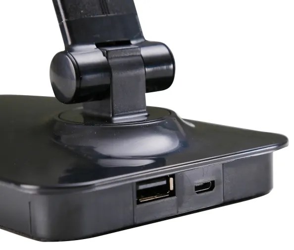 Lampă LED dimabilă de masă cu port USB ONLI DESKI LED/7W/230V 4000K negru