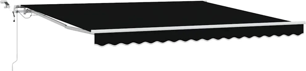 vidaXL Cortina Retractabilă Negru 400 × 350 cm Poliester și metal