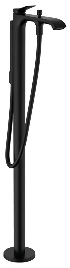 Baterie cada - dus freestanding Hansgrohe Vivenis monocomanda negru mat