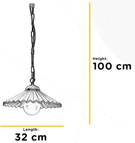 Lustră pe lanț ROSINA 1xE27/22W/230V ONLI