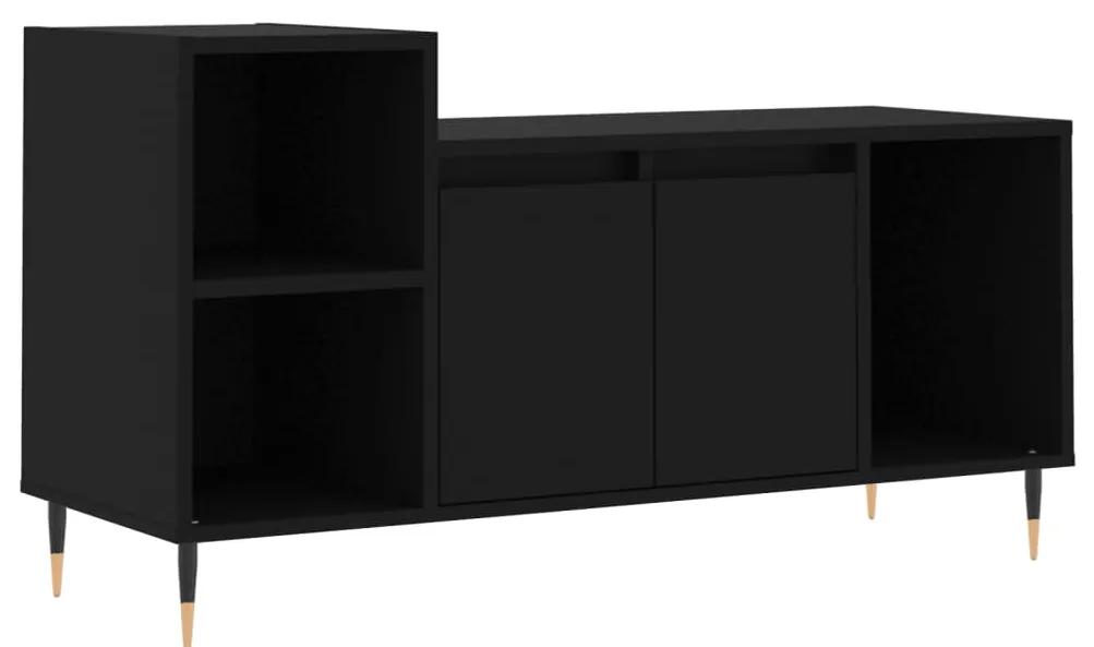831309 vidaXL Comodă TV, negru, 100x35x55 cm, lemn prelucrat