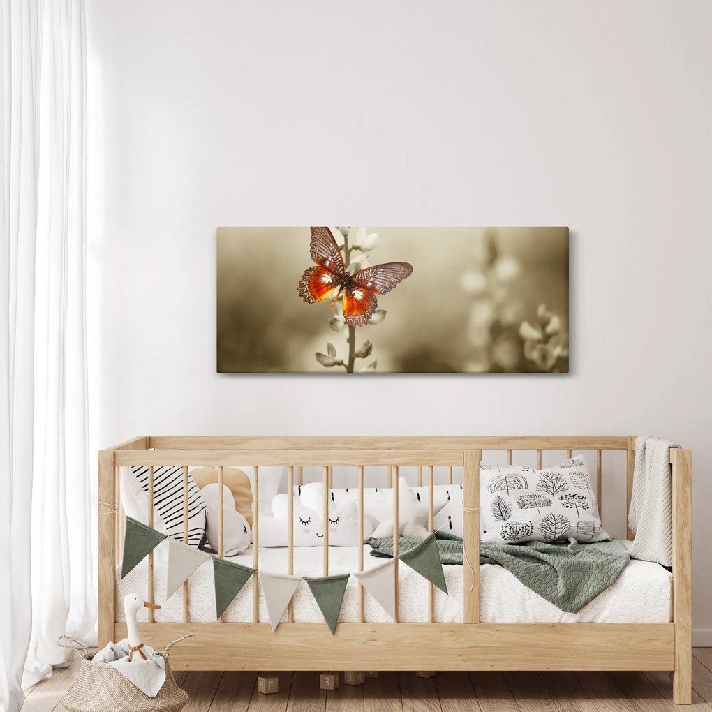Tablou cu fluture (120x50 cm)