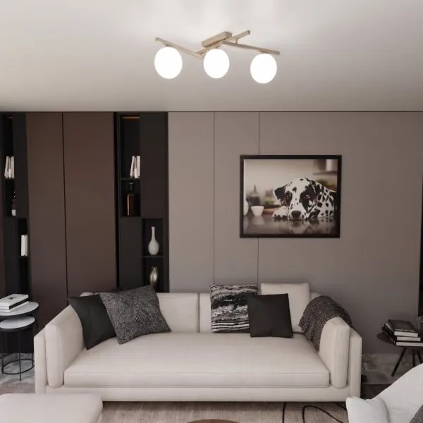 Plafonieră SMART 3xE14/10W/230V bej/alb