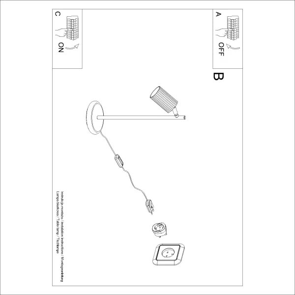 Brilagi - Lampă LED de masă CRESTO 1xGU10/10W/230V, aurie