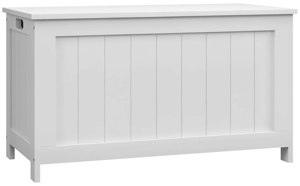 HOMCOM Cutie de depozitare, Cutie de depozitare pentru jucării, MDF, 2 mânere, 81 x 40 x 46 cm, Alb | Aosom Romania