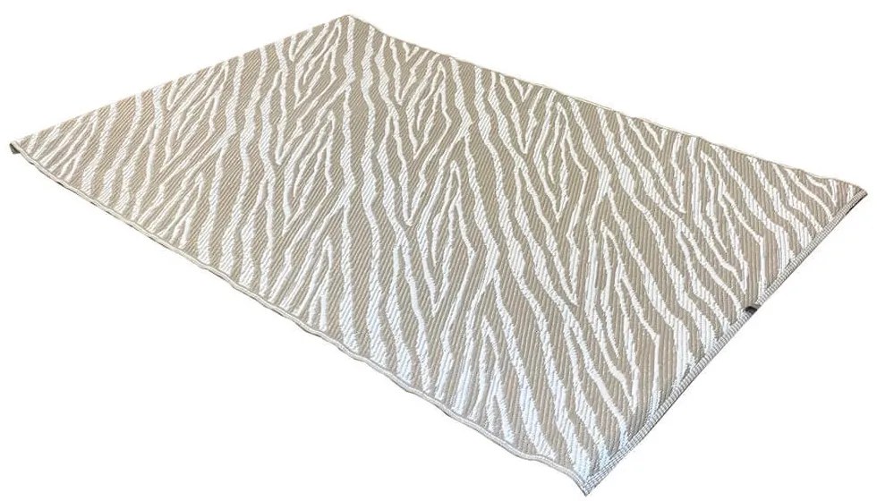 Covor de exterior, cu doua fete, 180x120 cm, bej