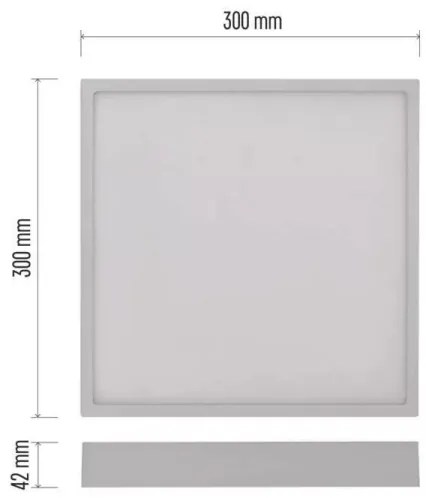 Plafonieră LED/28,5W/230V 3000/3500/4000K 30x30 cm albă