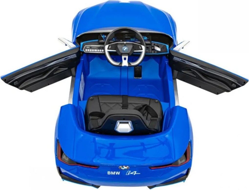 Masinuta Electrica cu acumulator pentru copii NOVOKIDS™ BMW I4, Cu telecomanda, Roti din Cauciuc EVA, Max 30 kg , Usi cu deschidere , 3 Viteze,