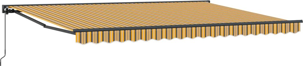 vidaXL Cadru de copertină Manual Galben și gri 450 × 300 cm