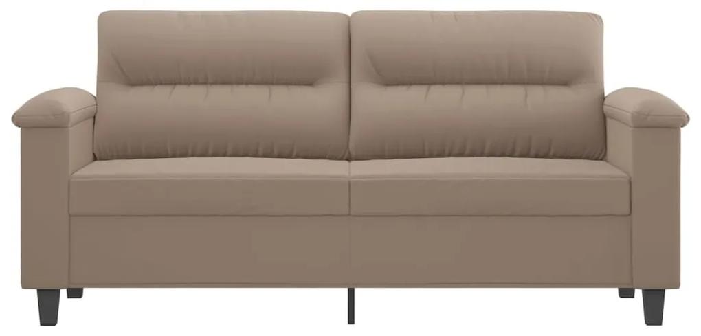Canapea cu 2 locuri, gri taupe, 140 cm, tesatura microfibra Gri taupe, 170 x 77 x 80 cm