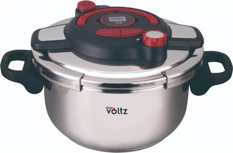Oala sub presiune Oliver Voltz OV51311B9, 9 l, Pana la 100 kPa, Supapa de siguranta, Inductie, Otel inoxidabil