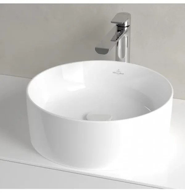 Lavoar pe blat, Villeroy&amp;Boch Collaro, material TitanCeram, 40cm, Alb Alpin, 4A184001