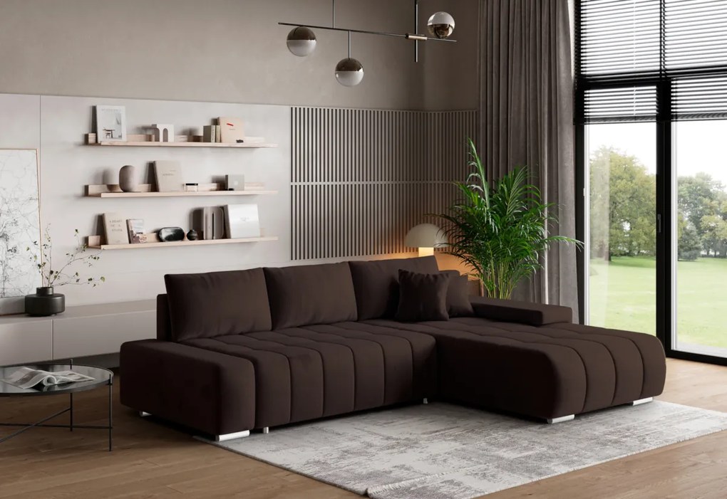Expedo Colțar extensibil ILIS, 265x80x185, monolith 37, stânga