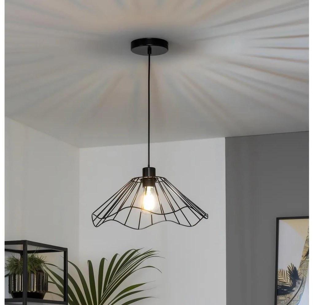 Brilagi - Lustră LED pe cablu CERIA WIRE, 1xE27/40W/230V, Ø 40 cm, neagră