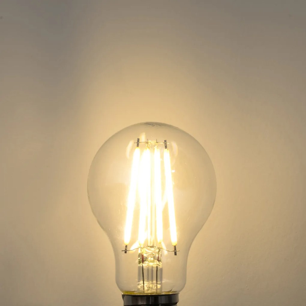 Set de 5 becuri LED E27 dimabile A60 transparente 7,2W 1521 lm 3000K