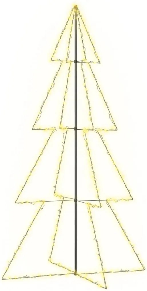 vidaXL Brad Crăciun conic 360 LED-uri, 143x250 cm, interior & exterior