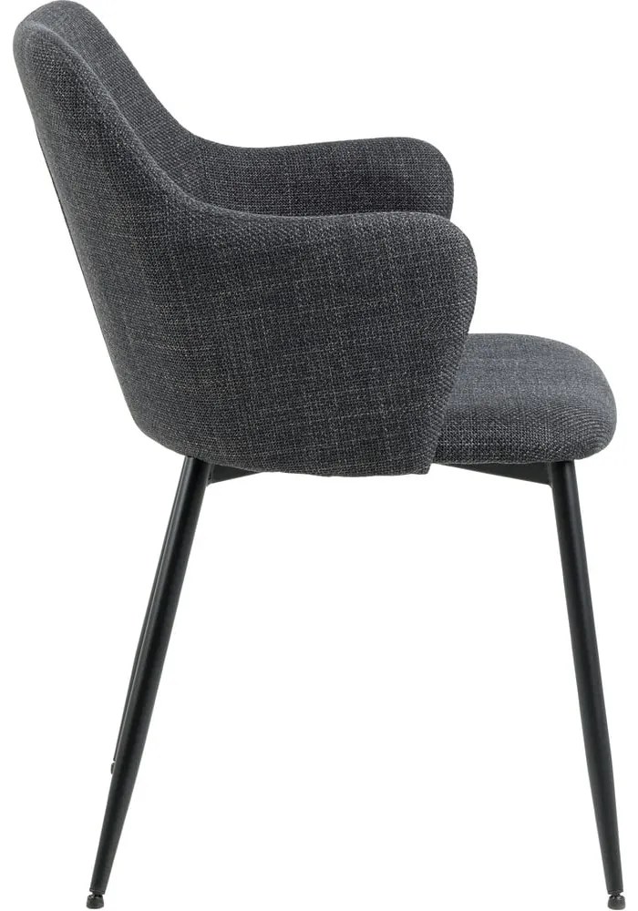 Set de scaune de sufragerie gri antracit 2 buc. tapițat Ilsa – Actona