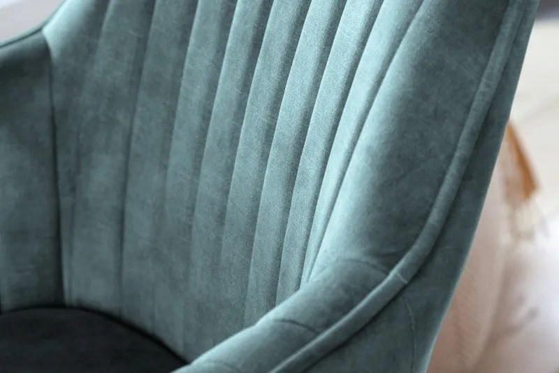 Set de 2 scaune pivotante Livorno catifea petrol