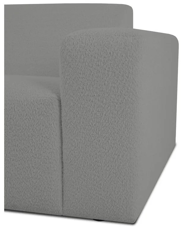 Canapea gri cu tapițerie din stofă bouclé 228 cm Roxy – Scandic